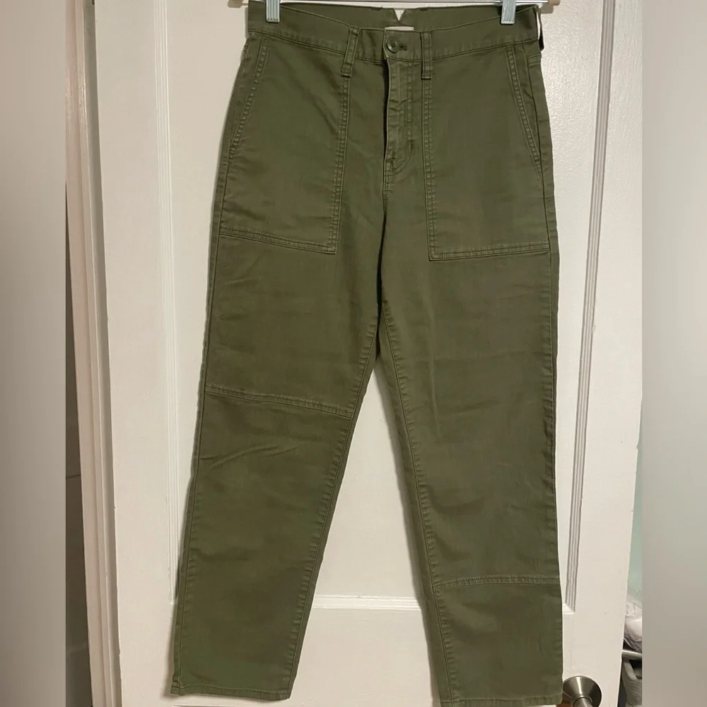 J. Crew Women’s Cargo Chino Twill Sage Cargo Pants size 27